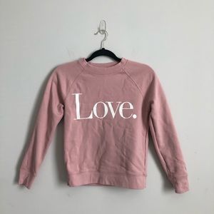 Pink J.Crew Graphic Sweatshirt Size XXS